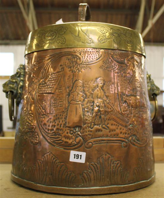 Nordic copper log bin